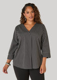 Striped V Neck Shirt