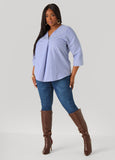 Striped V Neck Shirt