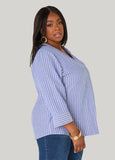 Striped V Neck Shirt