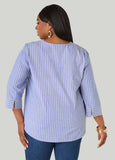 Striped V Neck Shirt
