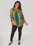 Printed Draped Top