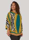 Printed Draped Top