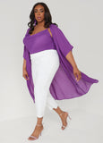 Open Front Crepe Kimono