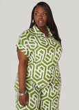 Geo Print Cotton Shirt