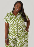 Geo Print Cotton Shirt