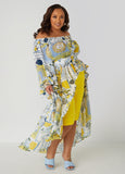 Printed Hi Low Blouse