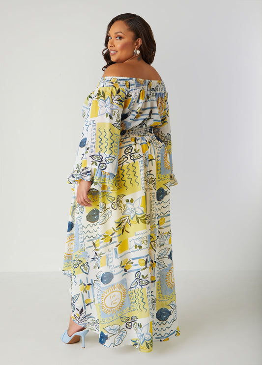 Printed Hi Low Blouse
