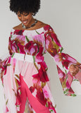 Floral Print Hi Low Duster