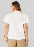 Puff Sleeve Embroidered Top