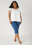 Lattice Trimmed Poplin Shirt