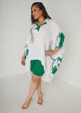 Oversized Floral Hi Low Blouse