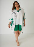 Plus Size Oversized Floral Hi Low Blouse