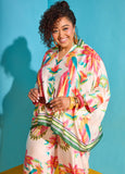 Parrot Print Satin Shirt