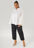 Peplum Poplin Shirt