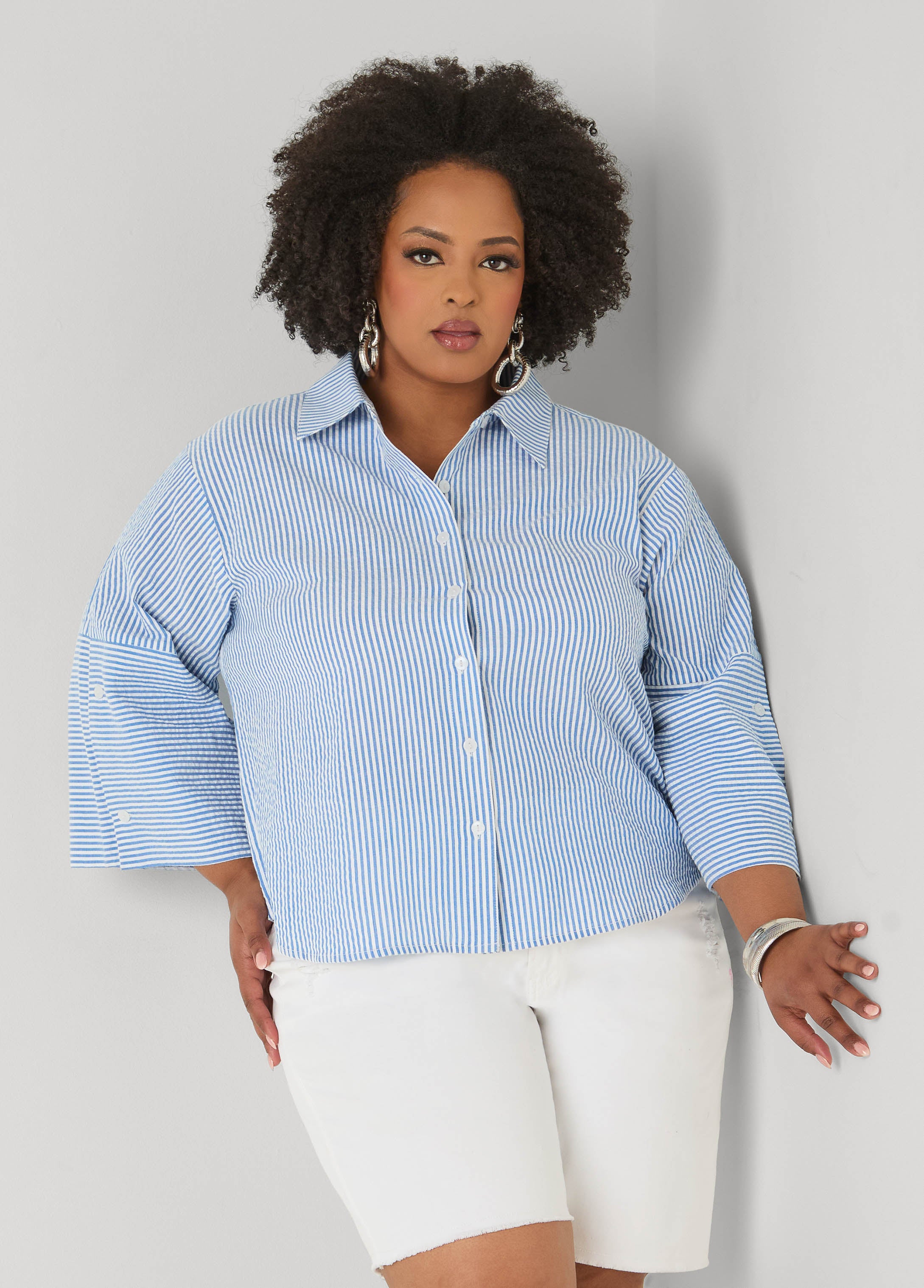 Seersucker Cotton Shirt
