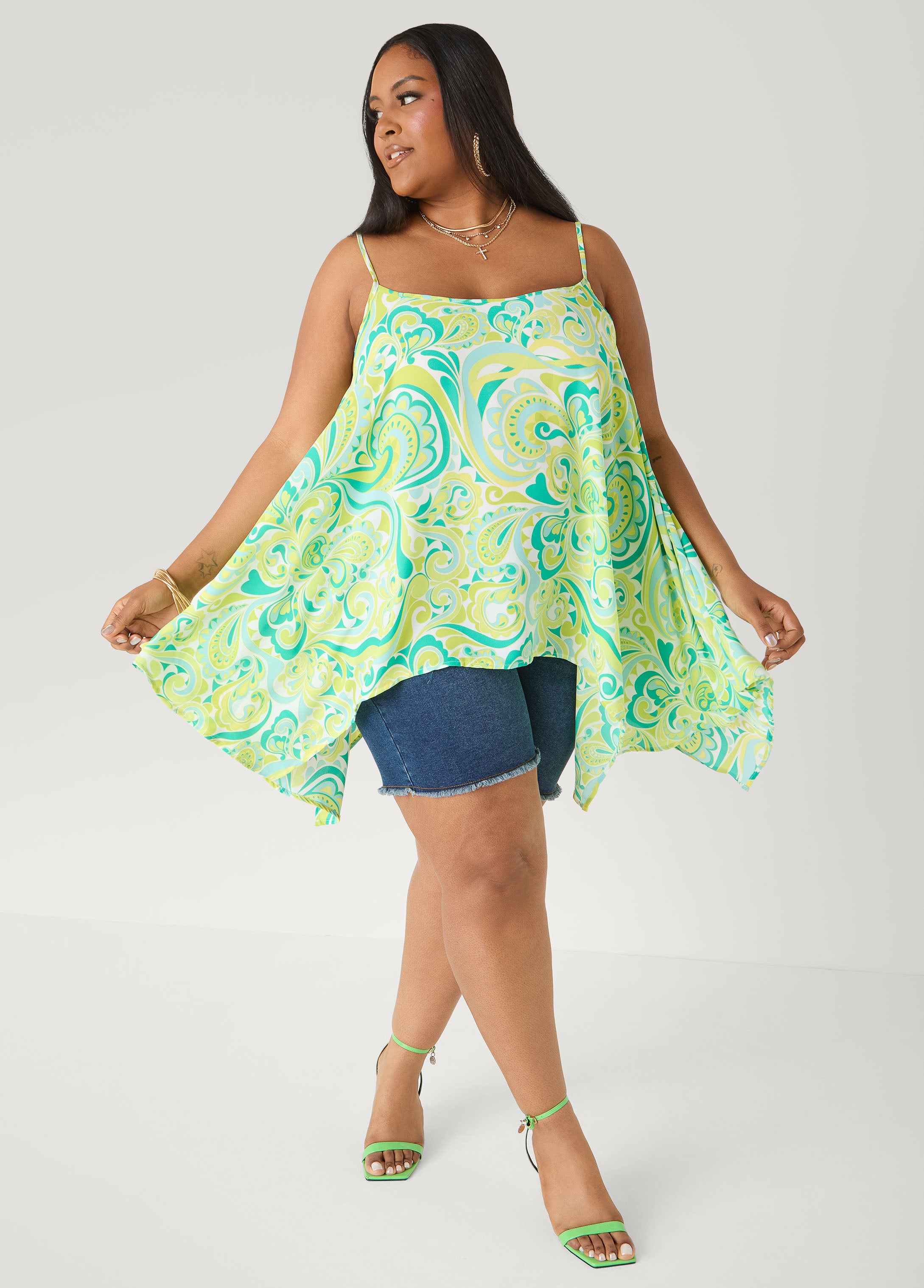 Paisley Print Handkerchief Tank