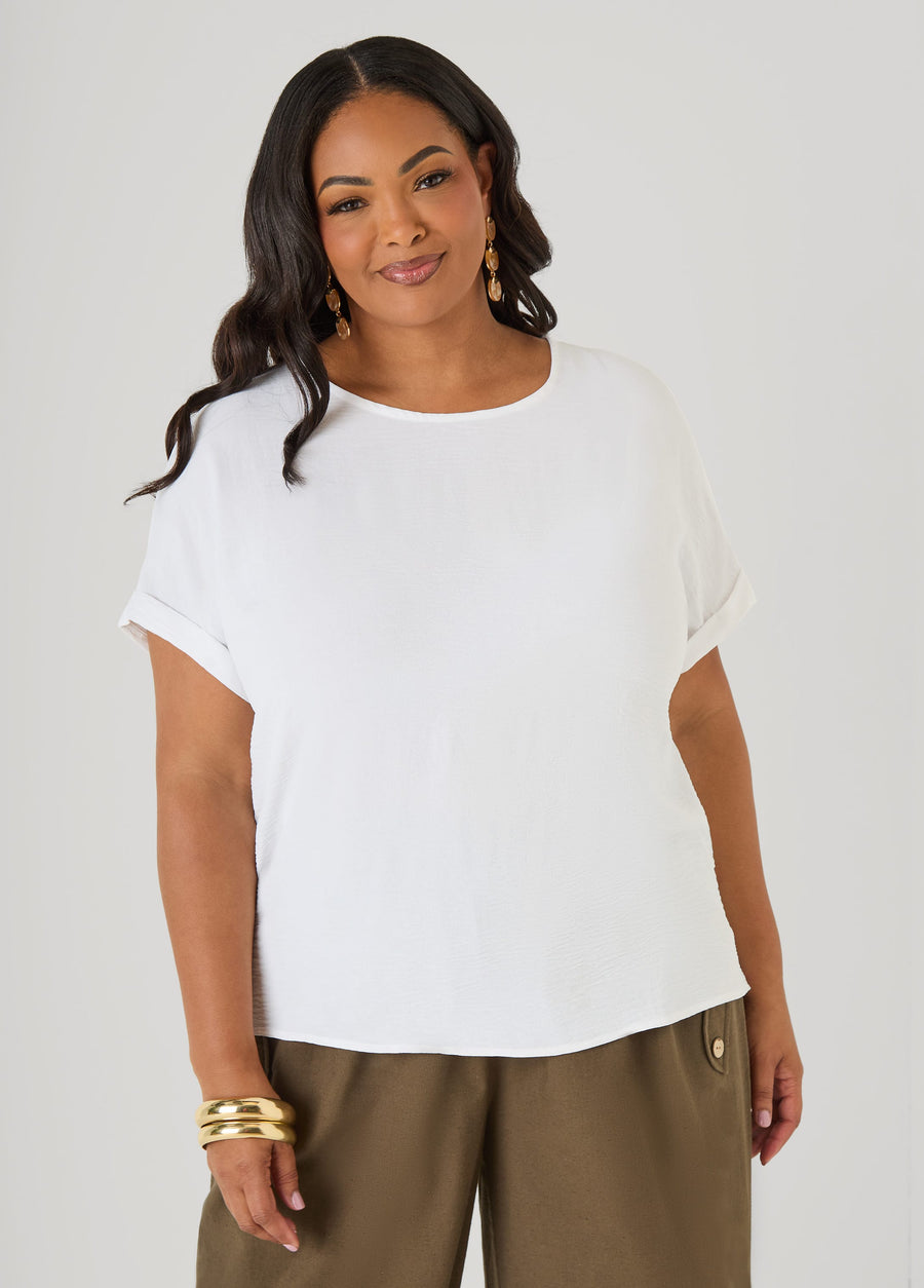Cuffed Textured Top