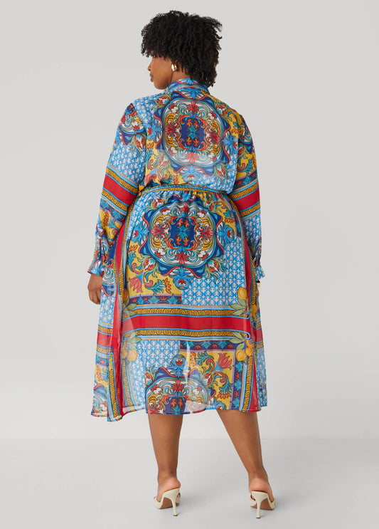 Scarf Print Duster