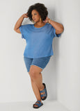 Cuffed Chambray Tee