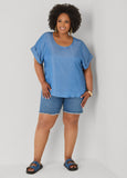 Cuffed Chambray Tee