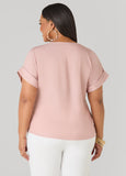 Cuffed Chambray Tee