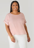 Cuffed Chambray Tee