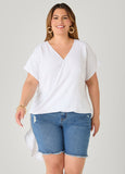 Faux Wrap Hi Low Top