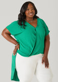 Faux Wrap Hi Low Top