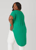 Faux Wrap Hi Low Top