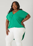 Faux Wrap Hi Low Top