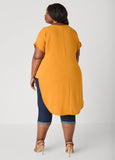 Faux Wrap Hi Low Top