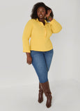 Textured Shirred Waist Top