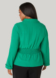 Textured Shirred Waist Top