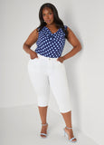 Polka Dot Cowl Neck Top