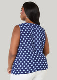 Polka Dot Cowl Neck Top