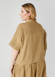 Tie Front Cotton Shirt