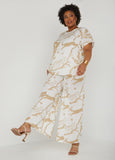 Printed Button Front Tunic