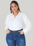 Collared Cotton Blend Shirt