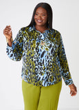 Plus Size animal basic shirt top trendy fashion plus size top