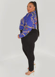 Chain Print Cotton Blend Shirt