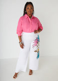 Collared Cotton Blend Shirt