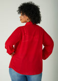 Ruffled Collared Shirt