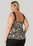 Lace Trimmed Animal Print Cami