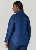 Tie Neck Denim Shirt