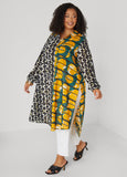 Abstract Cotton Duster Shirt
