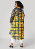 Abstract Cotton Duster Shirt