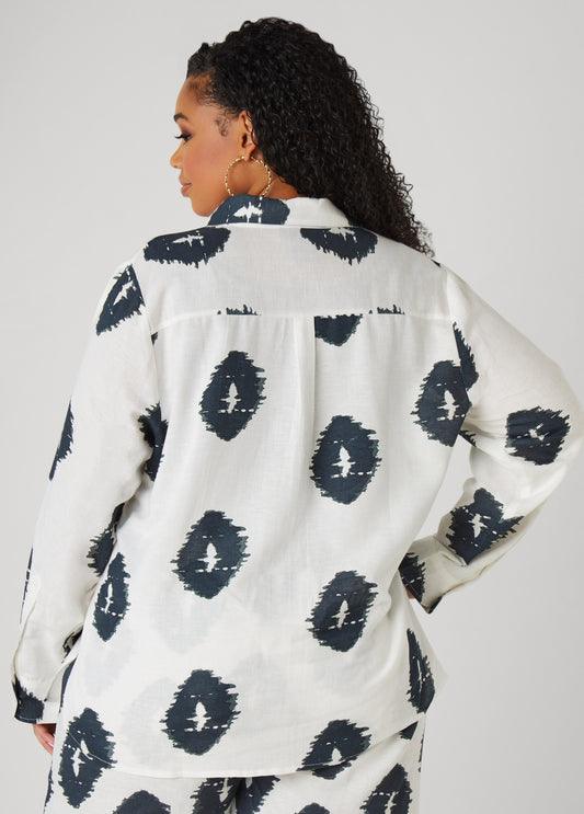 Ikat Print Shirt