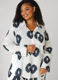 Plus Size Ikat Print Shirt