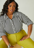 Striped Cotton Blend Shirt