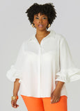 Plus Size Ruffle Sleeved Shirt